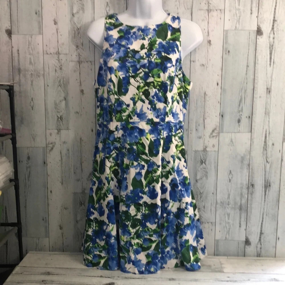 Milly for Design Nation Fit and Flare Floral Dress 8